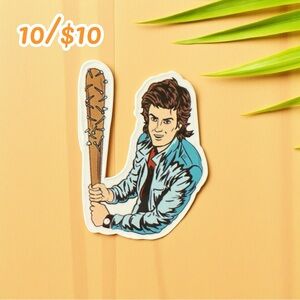 Stranger Things Steve Harrington with Bat Meme Sticker